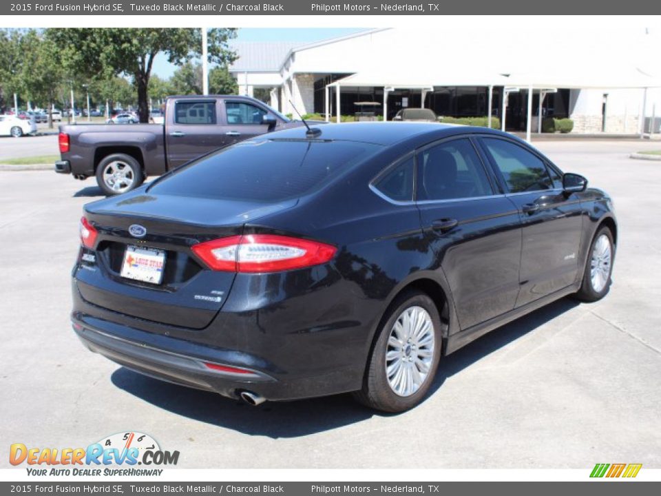 2015 Ford Fusion Hybrid SE Tuxedo Black Metallic / Charcoal Black Photo #6