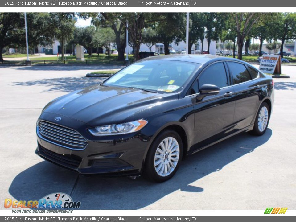 2015 Ford Fusion Hybrid SE Tuxedo Black Metallic / Charcoal Black Photo #11