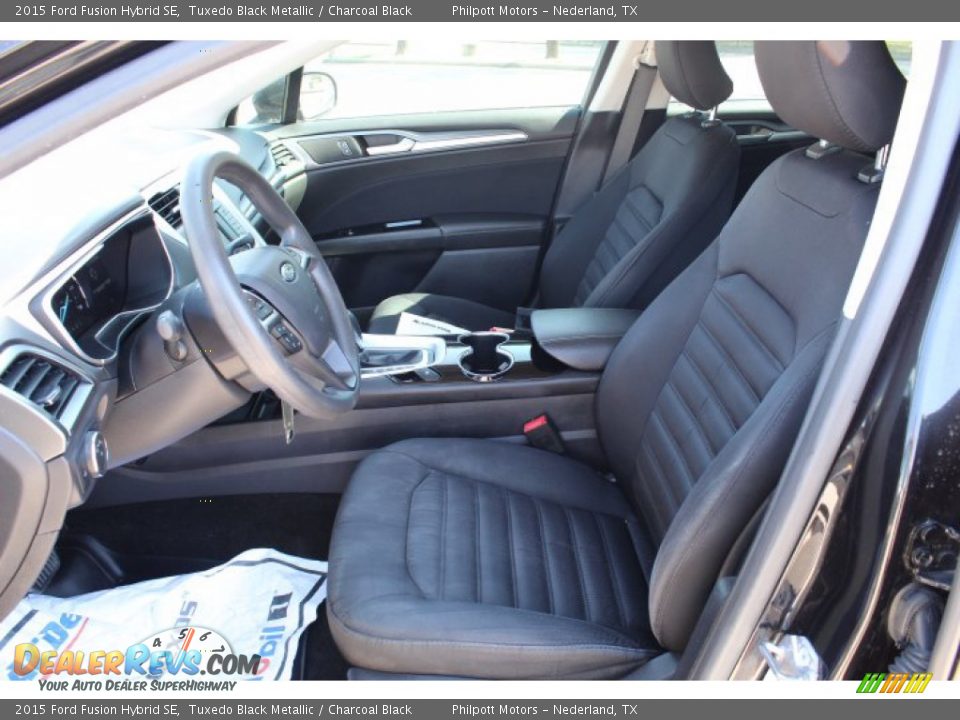 2015 Ford Fusion Hybrid SE Tuxedo Black Metallic / Charcoal Black Photo #13