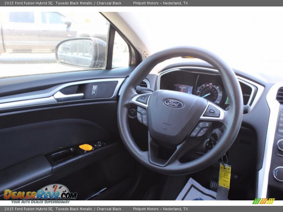 2015 Ford Fusion Hybrid SE Tuxedo Black Metallic / Charcoal Black Photo #19