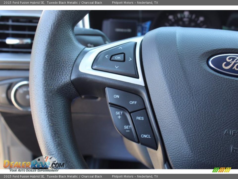 2015 Ford Fusion Hybrid SE Tuxedo Black Metallic / Charcoal Black Photo #23