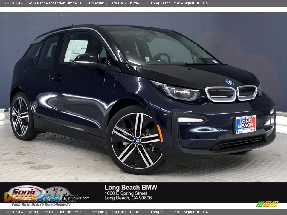 2020 BMW i3 with Range Extender Imperial Blue Metallic / Tera Dark Truffle Photo #1