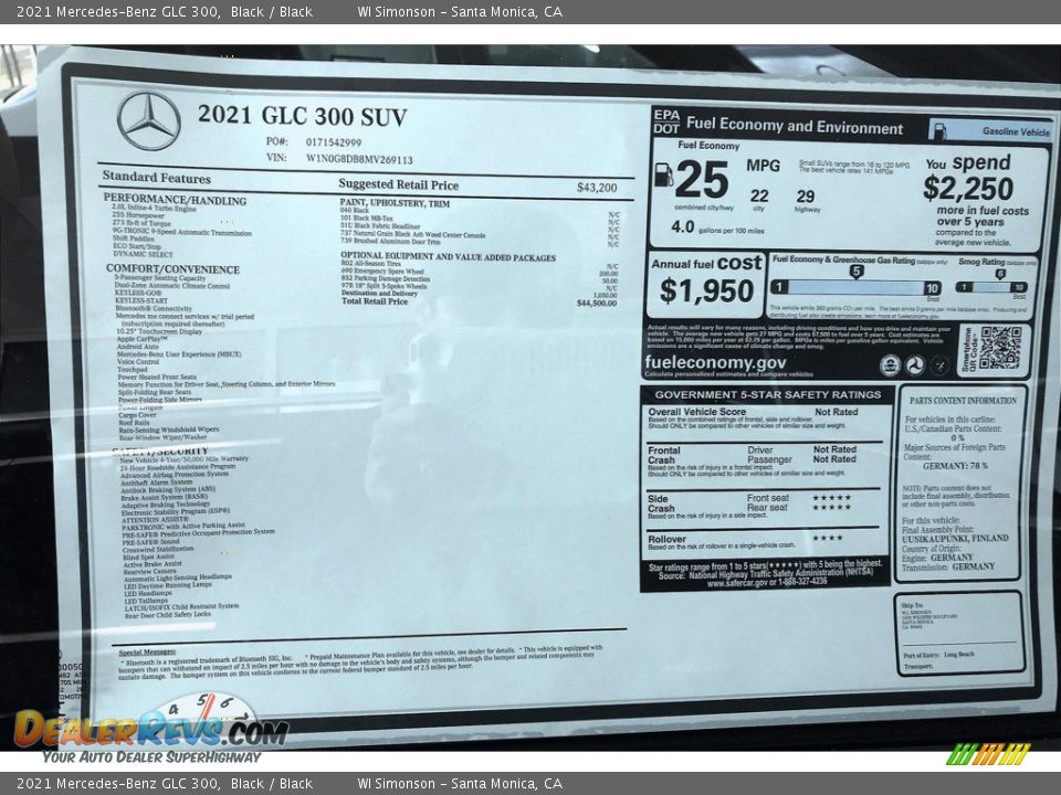 2021 Mercedes-Benz GLC 300 Black / Black Photo #10