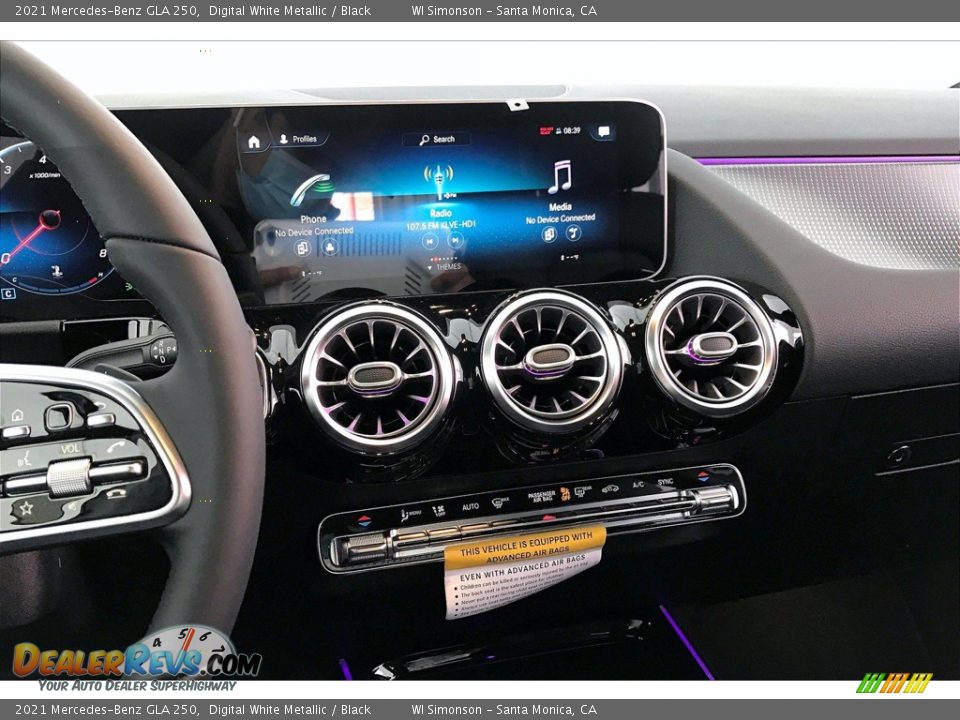2021 Mercedes-Benz GLA 250 Digital White Metallic / Black Photo #6