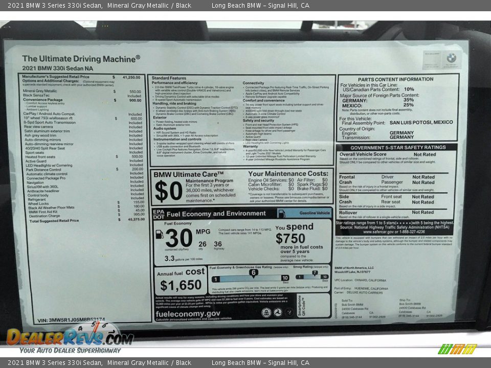 2021 BMW 3 Series 330i Sedan Mineral Gray Metallic / Black Photo #17