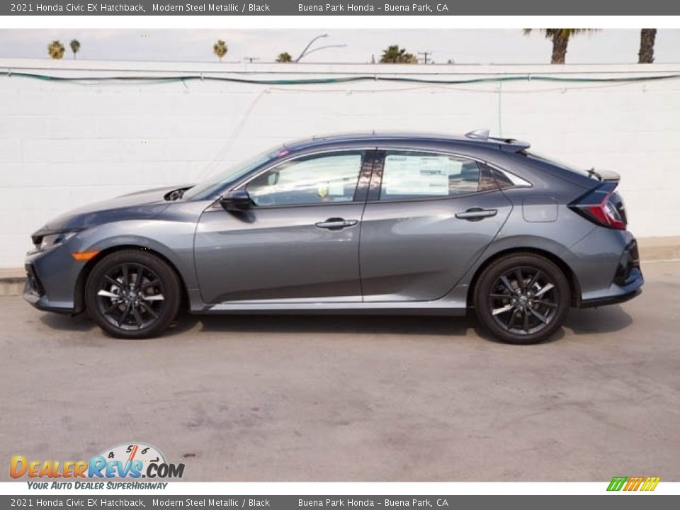 2021 Honda Civic EX Hatchback Modern Steel Metallic / Black Photo #4