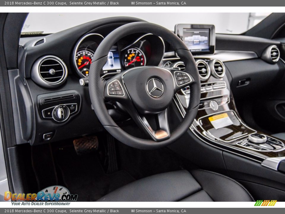 2018 Mercedes-Benz C 300 Coupe Selenite Grey Metallic / Black Photo #6