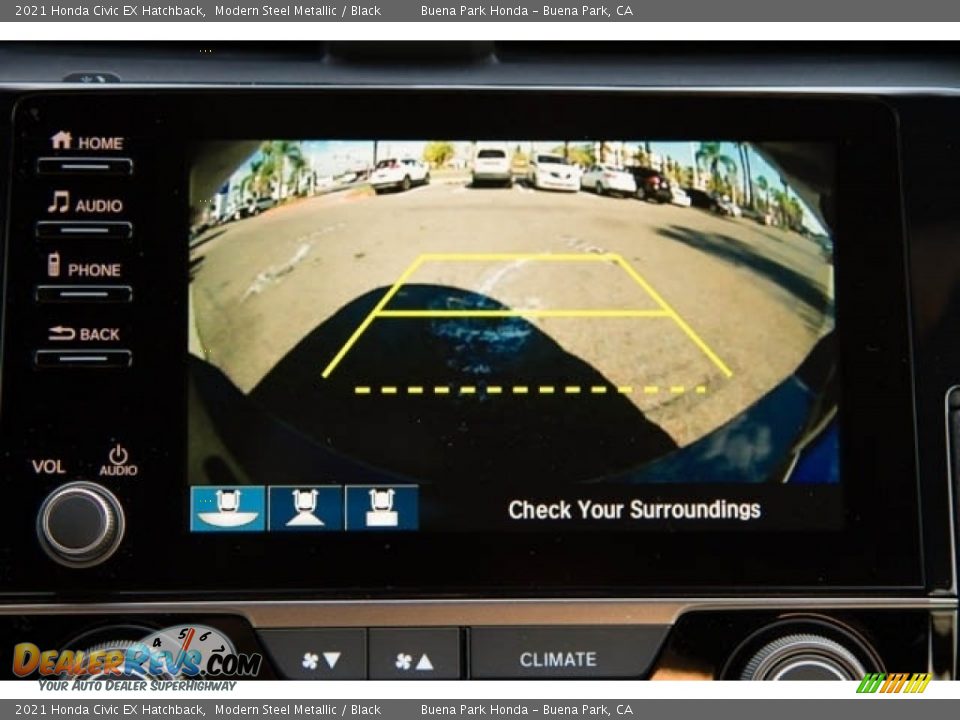 2021 Honda Civic EX Hatchback Modern Steel Metallic / Black Photo #14