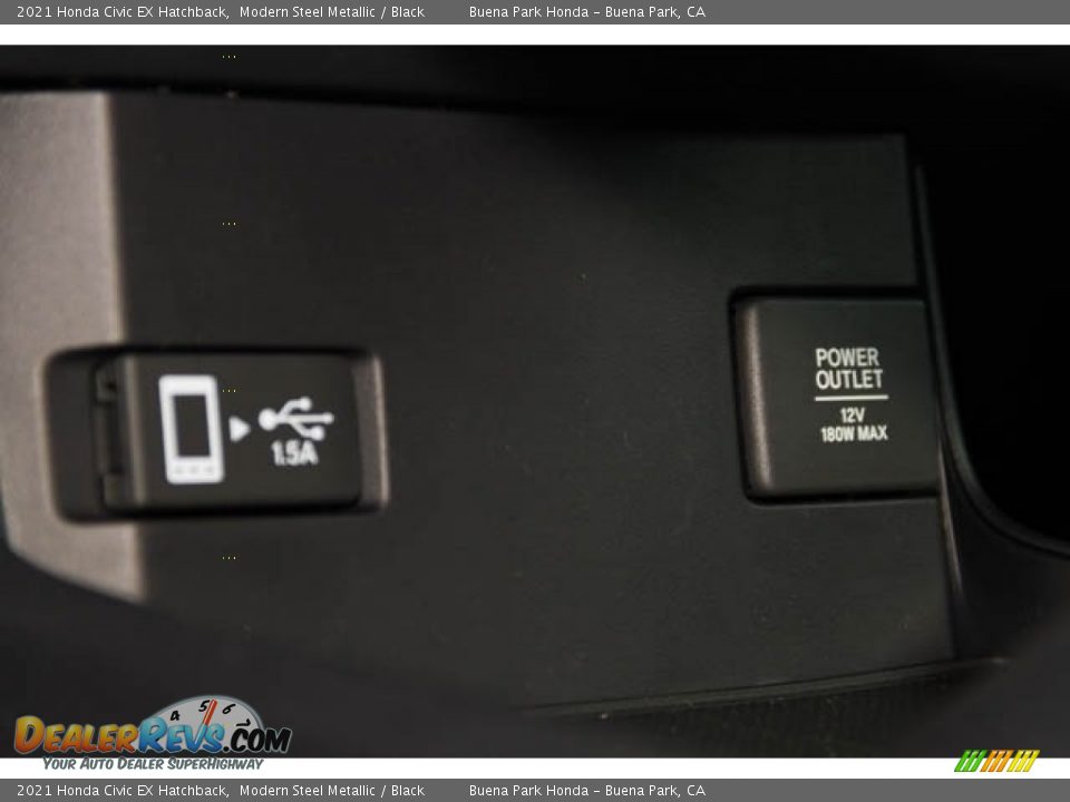 2021 Honda Civic EX Hatchback Modern Steel Metallic / Black Photo #22