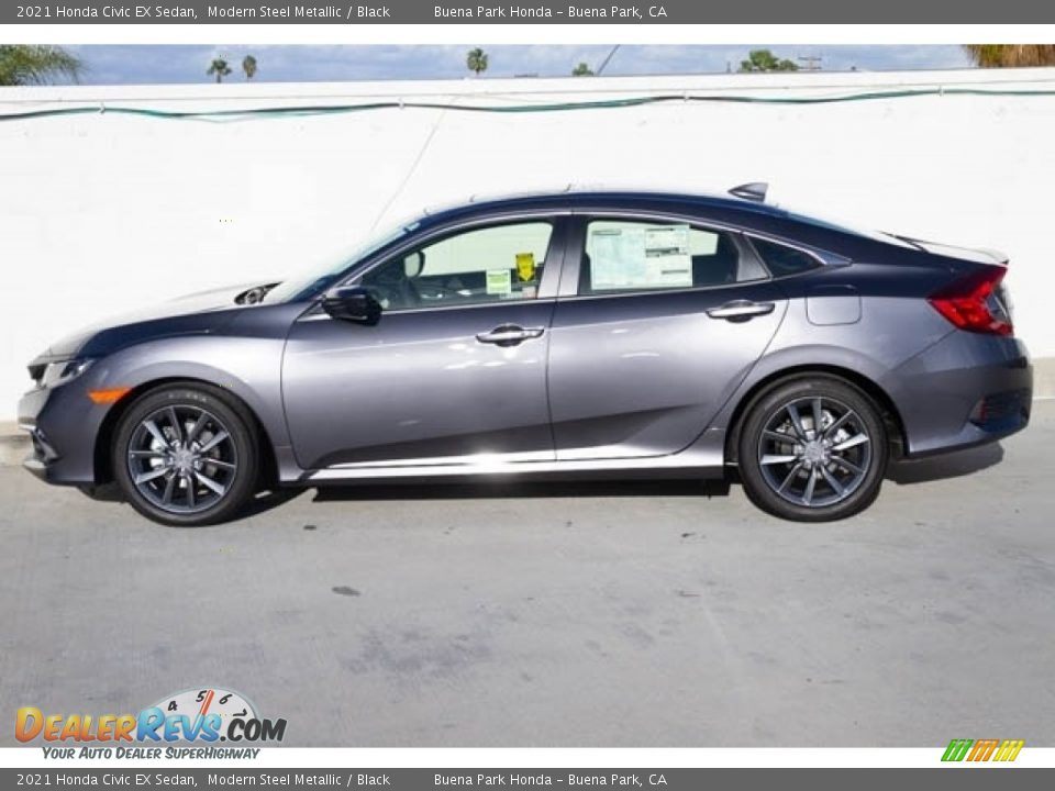 Modern Steel Metallic 2021 Honda Civic EX Sedan Photo #5