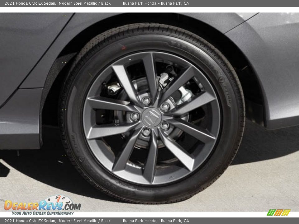 2021 Honda Civic EX Sedan Modern Steel Metallic / Black Photo #13