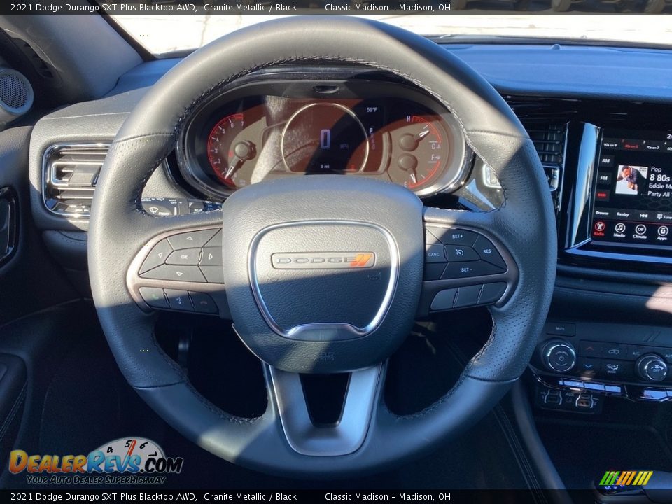 2021 Dodge Durango SXT Plus Blacktop AWD Steering Wheel Photo #6