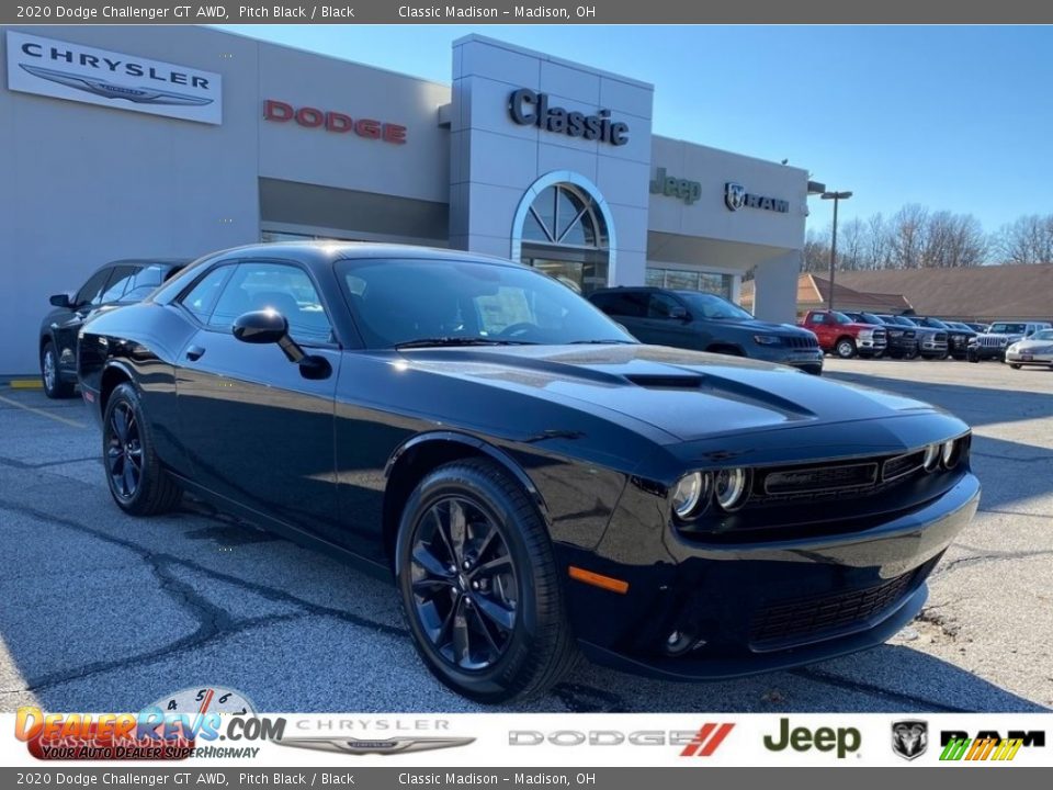 2020 Dodge Challenger GT AWD Pitch Black / Black Photo #1