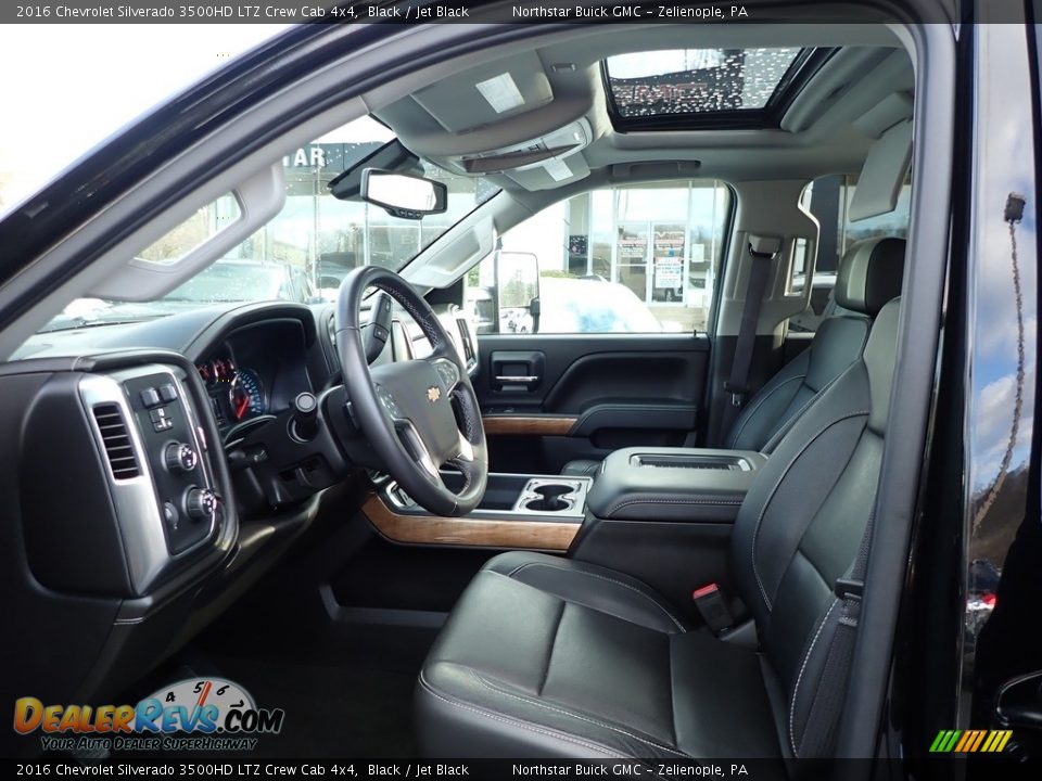 Jet Black Interior - 2016 Chevrolet Silverado 3500HD LTZ Crew Cab 4x4 Photo #19