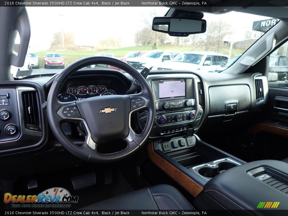 Jet Black Interior - 2016 Chevrolet Silverado 3500HD LTZ Crew Cab 4x4 Photo #22