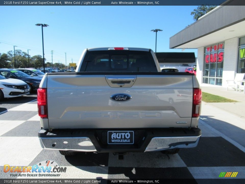 2018 Ford F150 Lariat SuperCrew 4x4 White Gold / Light Camel Photo #4