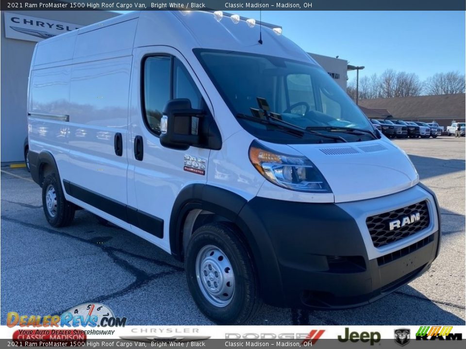 2021 Ram ProMaster 1500 High Roof Cargo Van Bright White / Black Photo #1