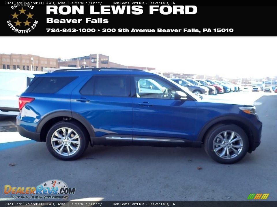 2021 Ford Explorer XLT 4WD Atlas Blue Metallic / Ebony Photo #1