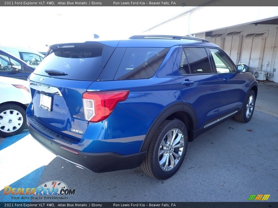 2021 Ford Explorer XLT 4WD Atlas Blue Metallic / Ebony Photo #2