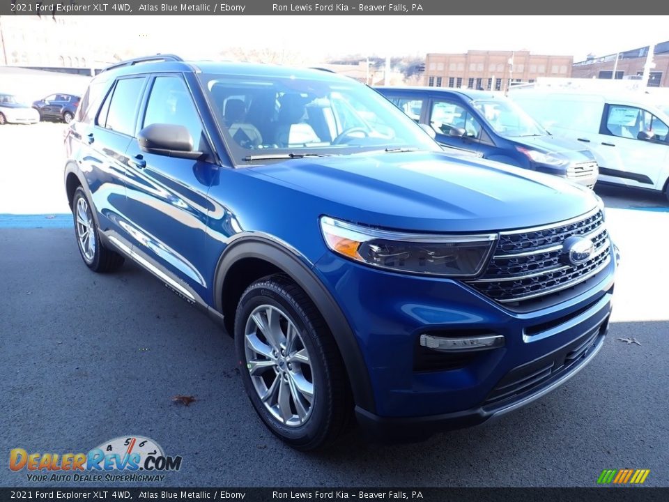 2021 Ford Explorer XLT 4WD Atlas Blue Metallic / Ebony Photo #3