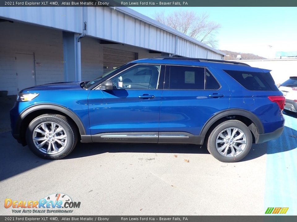 2021 Ford Explorer XLT 4WD Atlas Blue Metallic / Ebony Photo #6