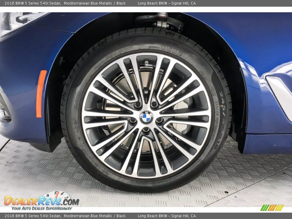 2018 BMW 5 Series 540i Sedan Mediterranean Blue Metallic / Black Photo #9