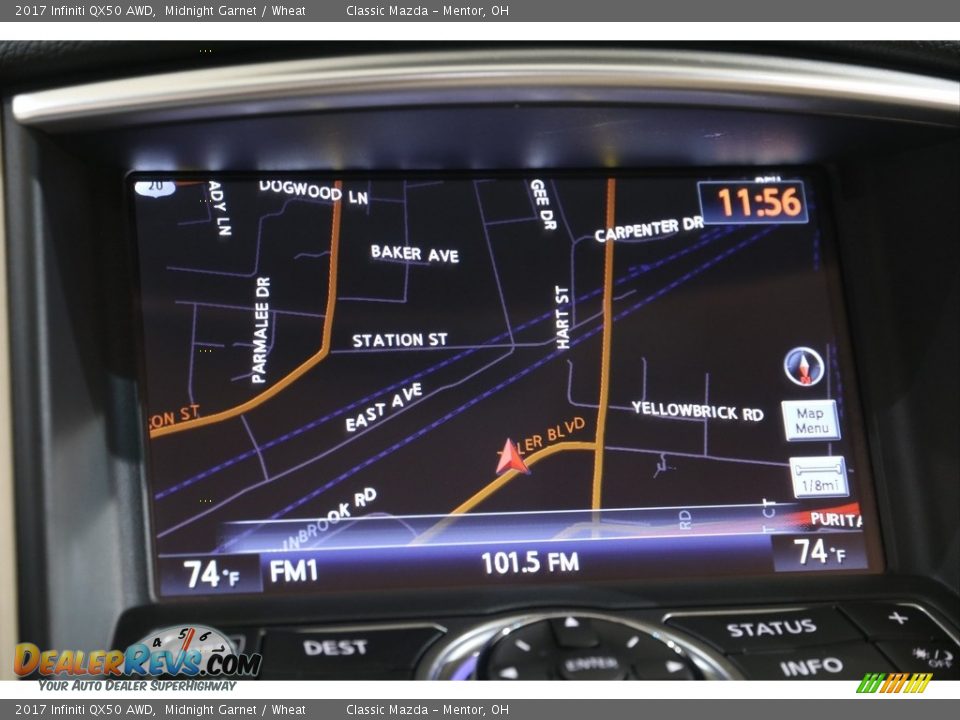 Navigation of 2017 Infiniti QX50 AWD Photo #10