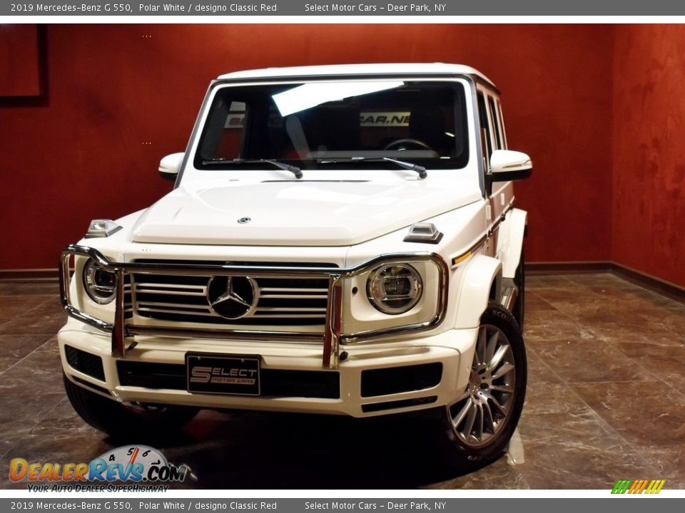 2019 Mercedes-Benz G 550 Polar White / designo Classic Red Photo #1