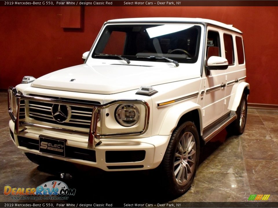 2019 Mercedes-Benz G 550 Polar White / designo Classic Red Photo #3