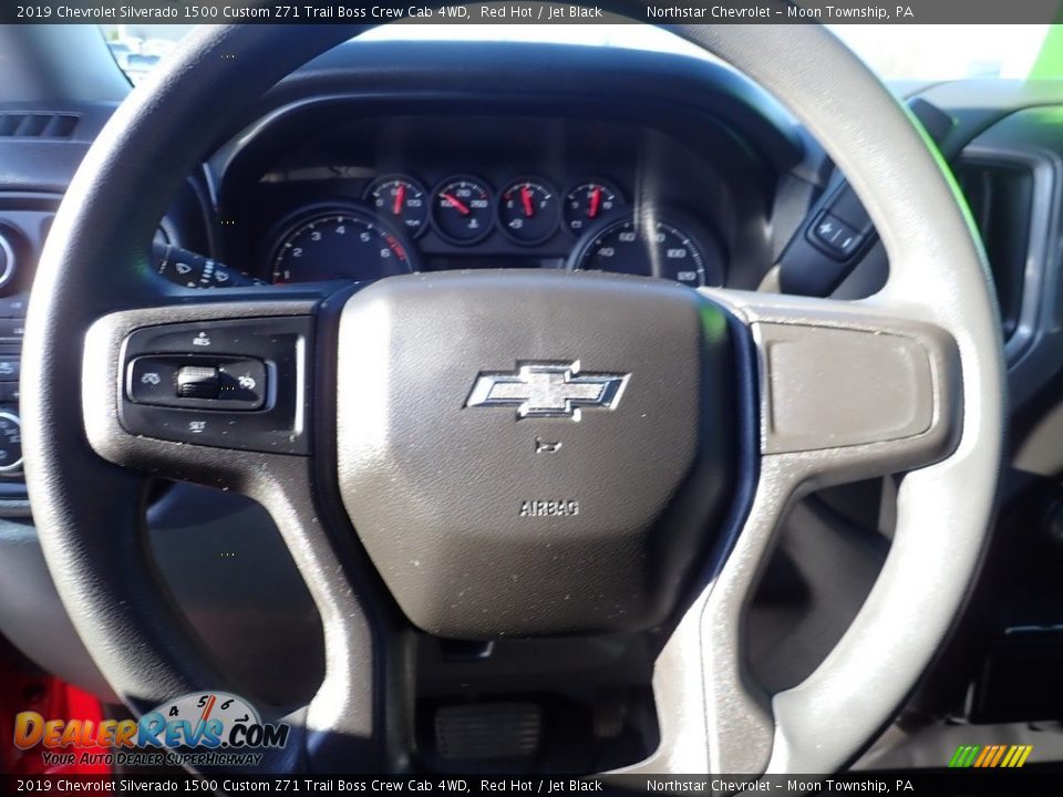 2019 Chevrolet Silverado 1500 Custom Z71 Trail Boss Crew Cab 4WD Red Hot / Jet Black Photo #25