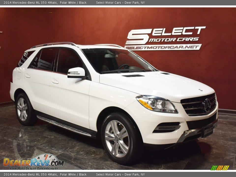 2014 Mercedes-Benz ML 350 4Matic Polar White / Black Photo #3