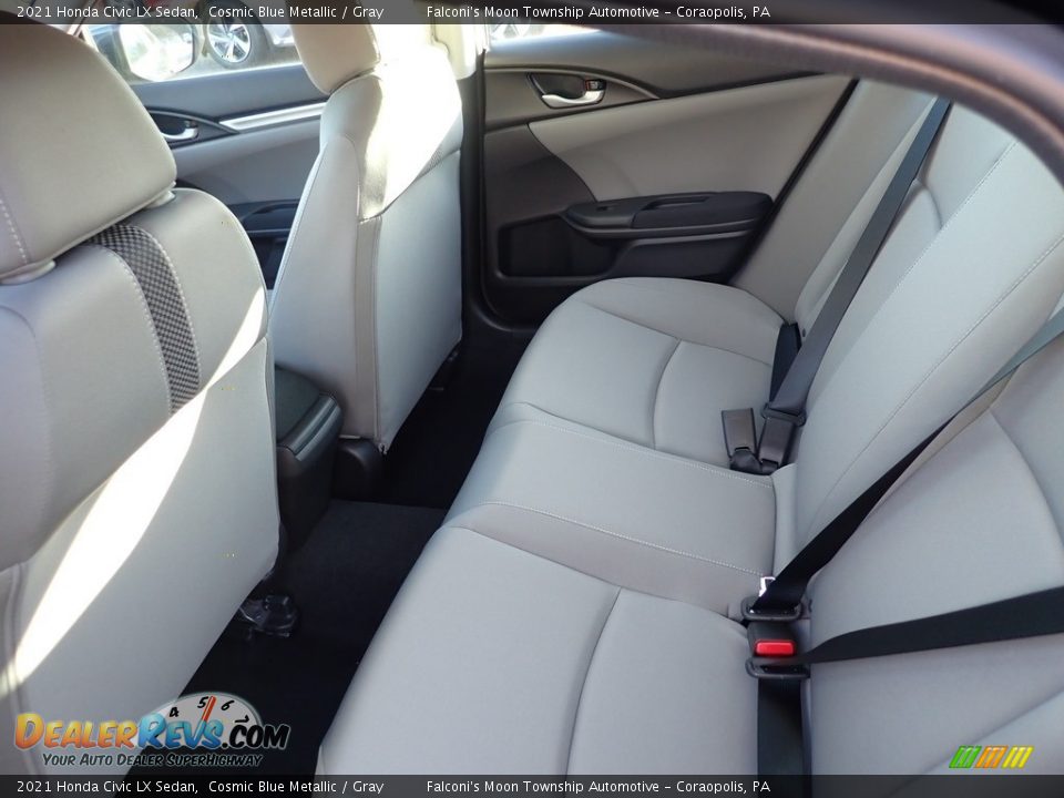 2021 Honda Civic LX Sedan Cosmic Blue Metallic / Gray Photo #11