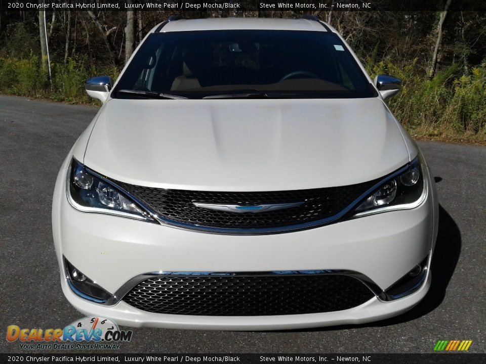 2020 Chrysler Pacifica Hybrid Limited Luxury White Pearl / Deep Mocha/Black Photo #3