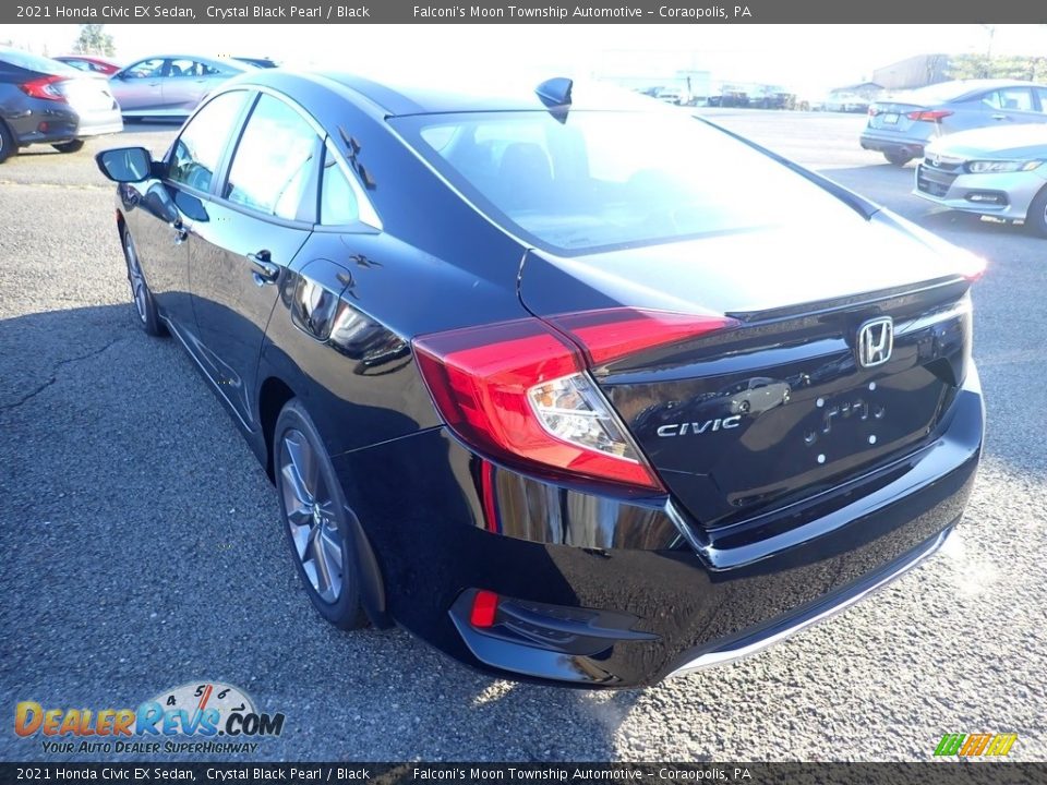 2021 Honda Civic EX Sedan Crystal Black Pearl / Black Photo #3