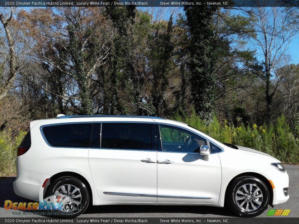 2020 Chrysler Pacifica Hybrid Limited Luxury White Pearl / Deep Mocha/Black Photo #5