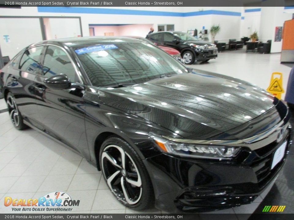 2018 Honda Accord Sport Sedan Crystal Black Pearl / Black Photo #3