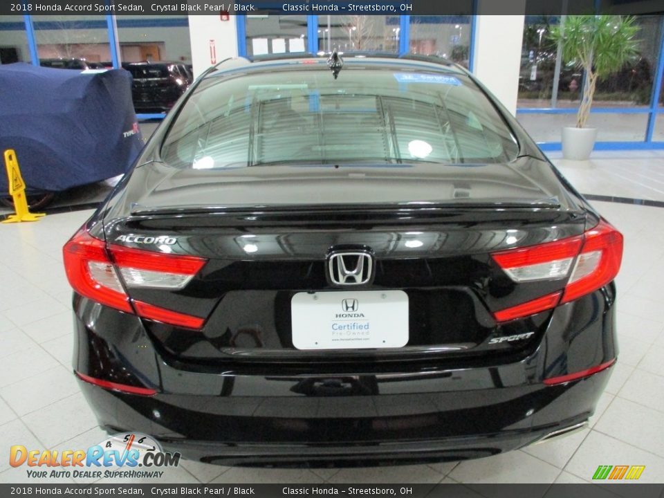 2018 Honda Accord Sport Sedan Crystal Black Pearl / Black Photo #8