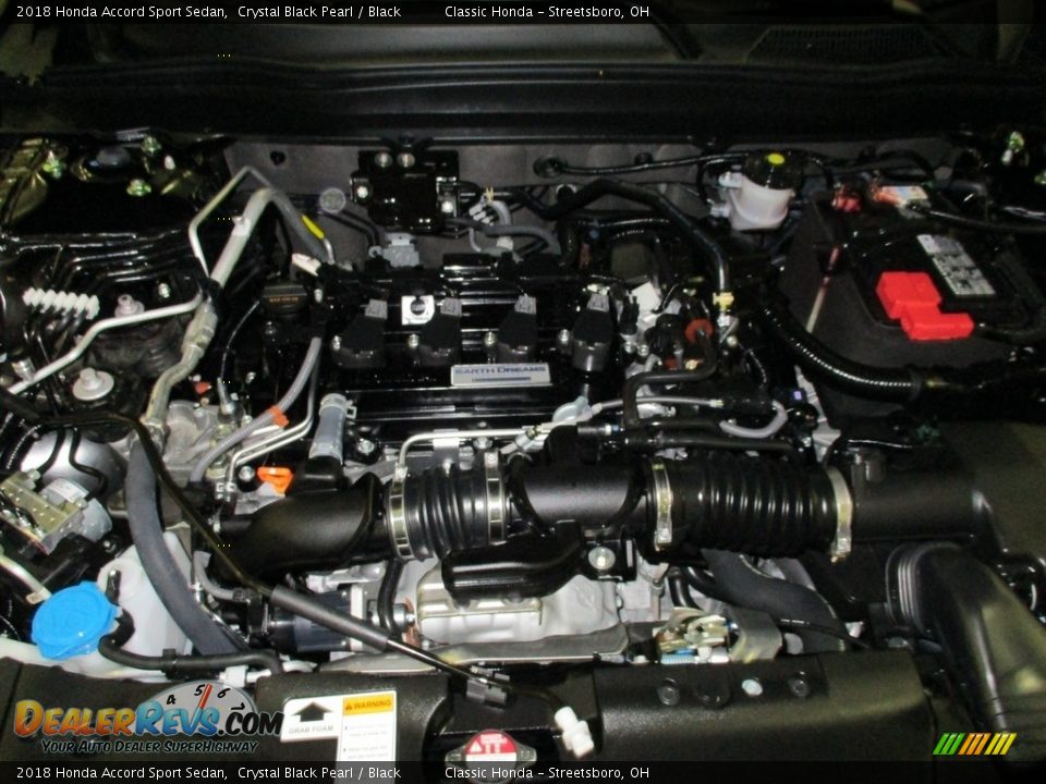 2018 Honda Accord Sport Sedan Crystal Black Pearl / Black Photo #13