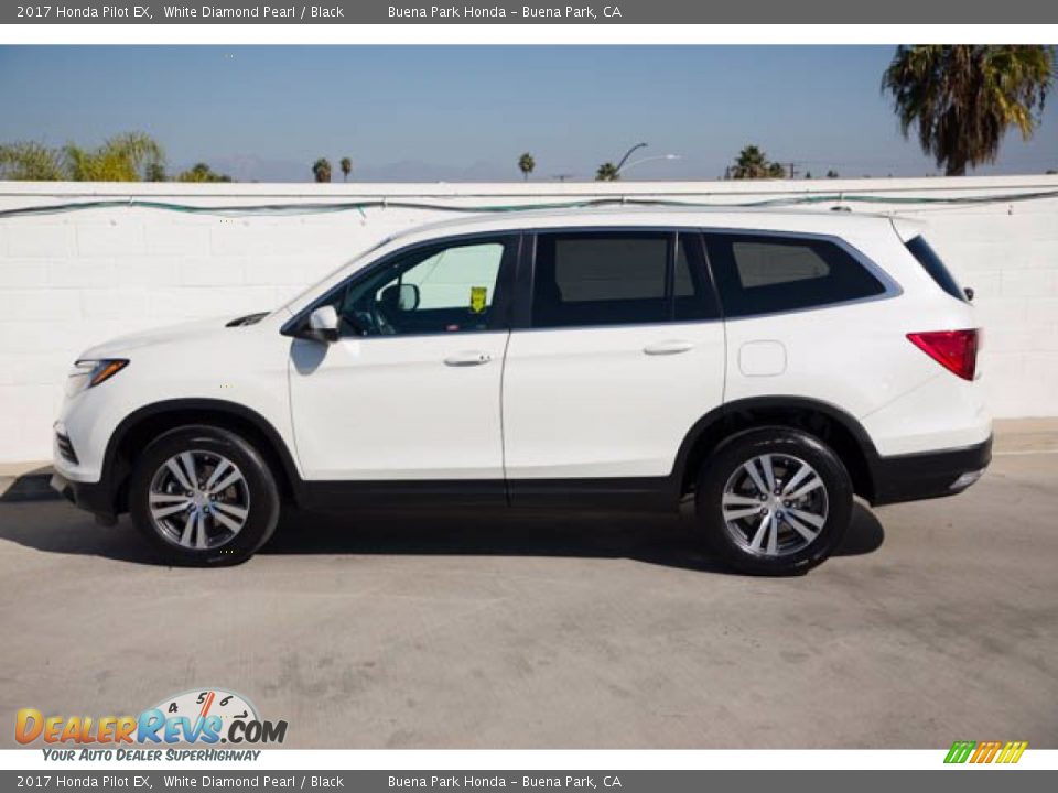 2017 Honda Pilot EX White Diamond Pearl / Black Photo #8