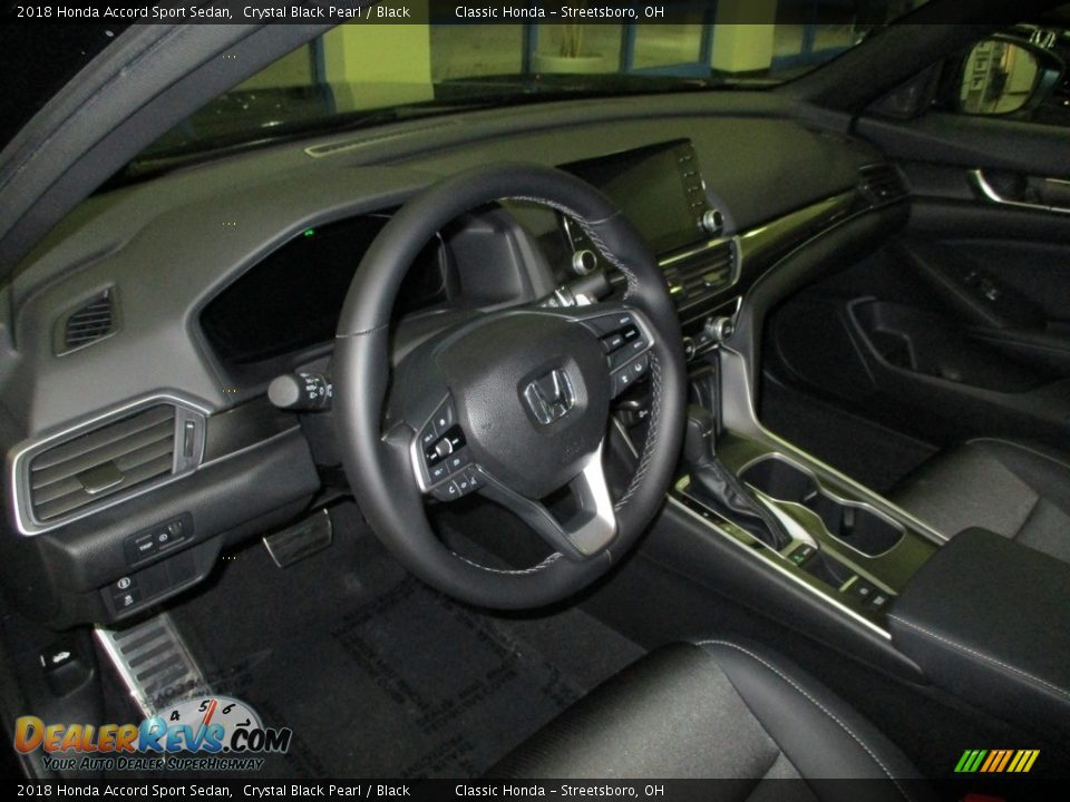 2018 Honda Accord Sport Sedan Crystal Black Pearl / Black Photo #26