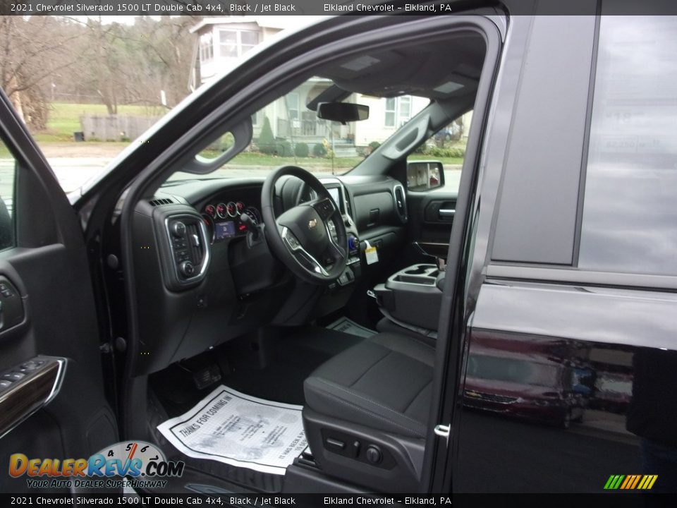 2021 Chevrolet Silverado 1500 LT Double Cab 4x4 Black / Jet Black Photo #12