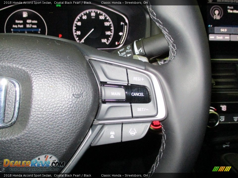 2018 Honda Accord Sport Sedan Crystal Black Pearl / Black Photo #31