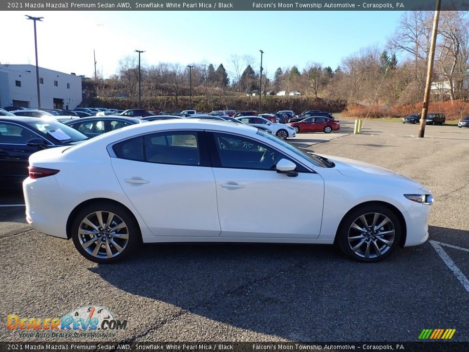 2021 Mazda Mazda3 Premium Sedan AWD Snowflake White Pearl Mica / Black Photo #1