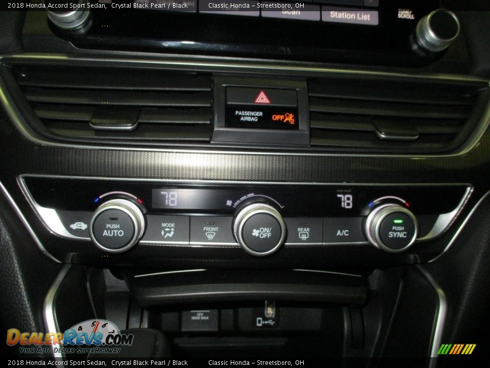 2018 Honda Accord Sport Sedan Crystal Black Pearl / Black Photo #35