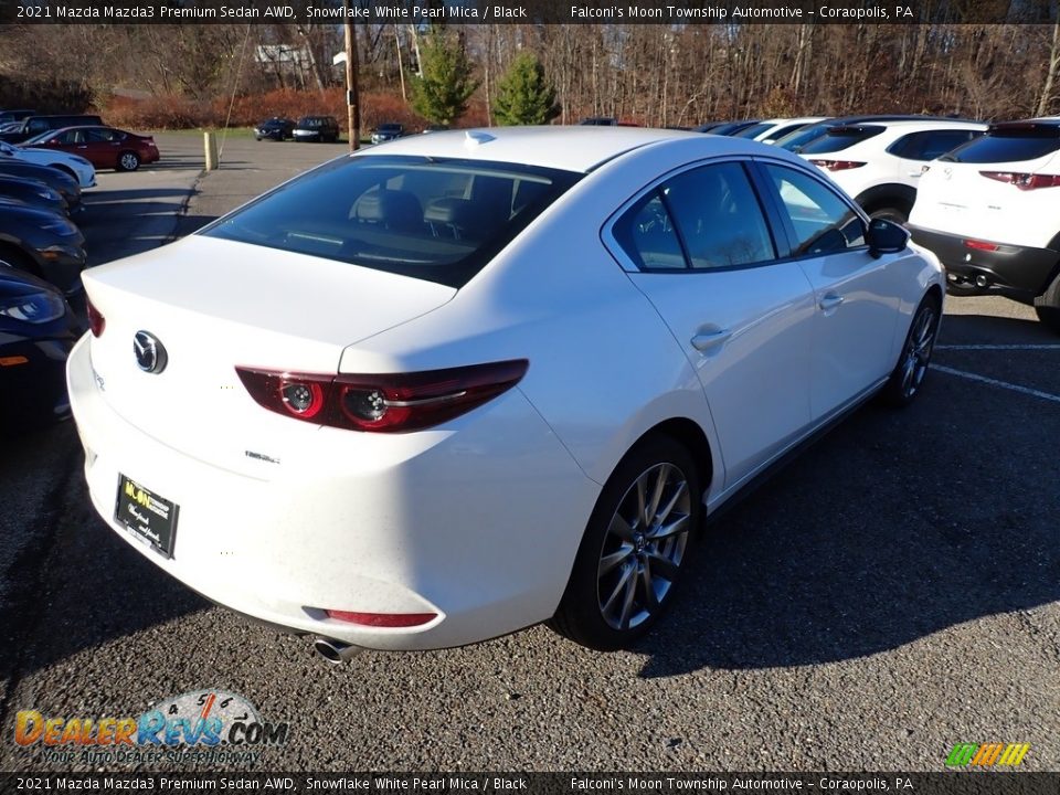 2021 Mazda Mazda3 Premium Sedan AWD Snowflake White Pearl Mica / Black Photo #2