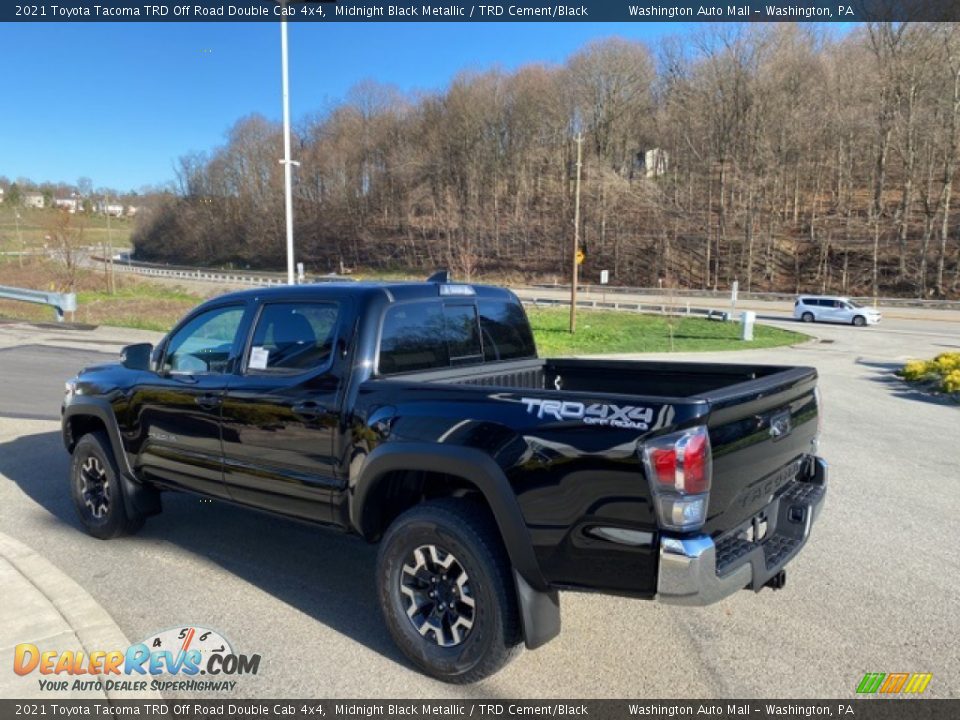 2021 Toyota Tacoma TRD Off Road Double Cab 4x4 Midnight Black Metallic / TRD Cement/Black Photo #2