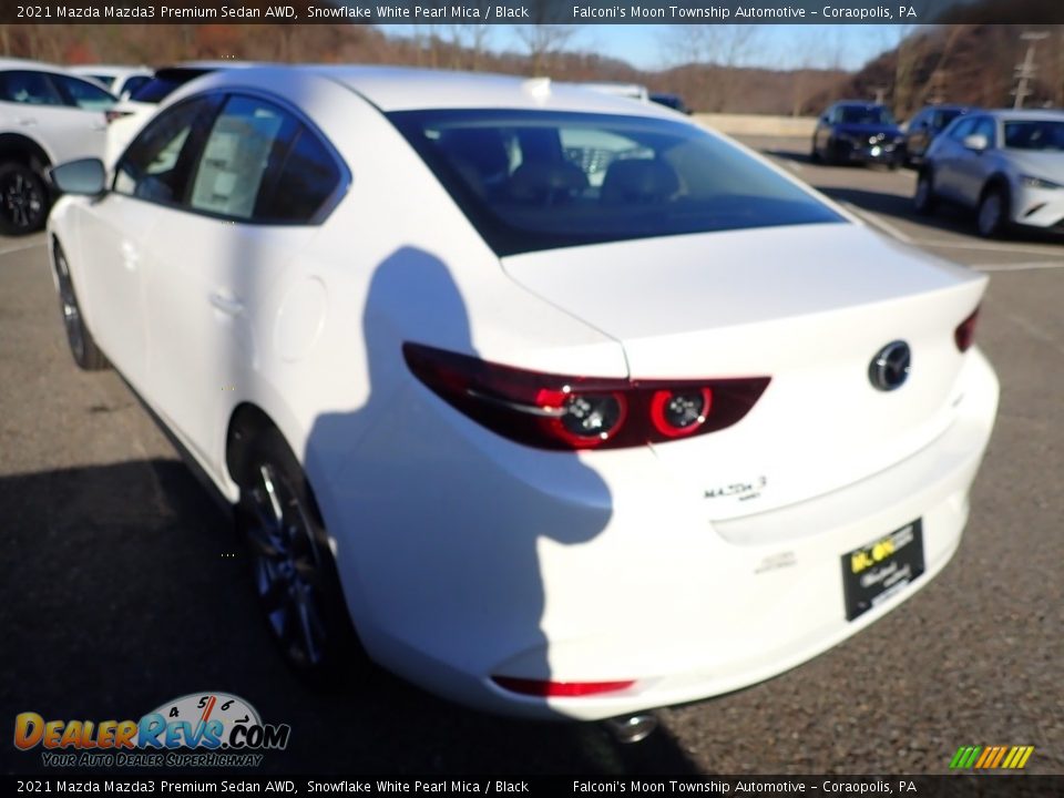 2021 Mazda Mazda3 Premium Sedan AWD Snowflake White Pearl Mica / Black Photo #6