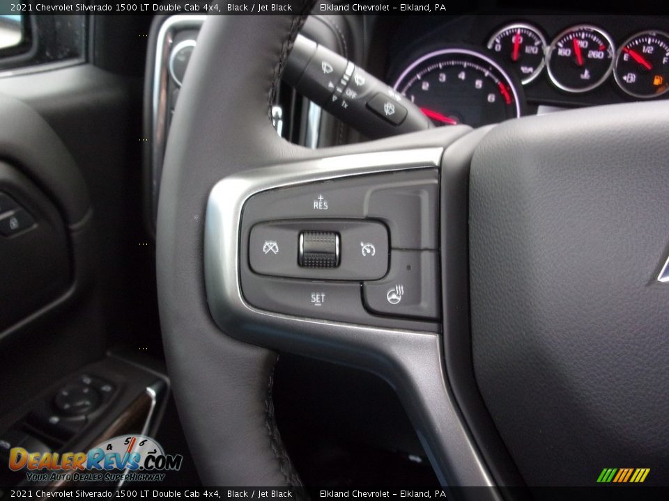 2021 Chevrolet Silverado 1500 LT Double Cab 4x4 Black / Jet Black Photo #21
