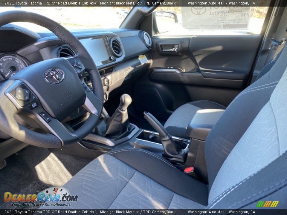 2021 Toyota Tacoma TRD Off Road Double Cab 4x4 Midnight Black Metallic / TRD Cement/Black Photo #4