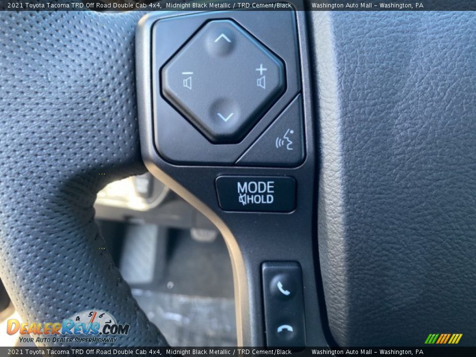2021 Toyota Tacoma TRD Off Road Double Cab 4x4 Midnight Black Metallic / TRD Cement/Black Photo #6